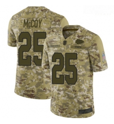 Chiefs 25 LeSean McCoy Camo Men Stitched Football Limited 2018 Salute To Service Jersey