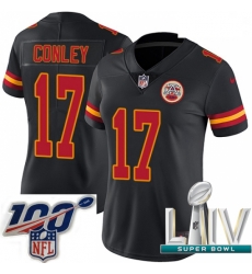 2020 Super Bowl LIV Women Nike Kansas City Chiefs #17 Chris Conley Limited Black Rush Vapor Untouchable NFL Jersey