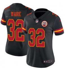 Nike Chiefs #32 Spencer Ware Black Womens Stitched NFL Limited Rush Jersey