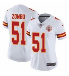 Women Nike Kansas City Chiefs #51 Frank Zombo White Vapor Untouchable Limited Player NFL Jersey