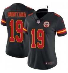 Womens Nike Kansas City Chiefs 19 Joe Montana Limited Black Rush Vapor Untouchable NFL Jersey