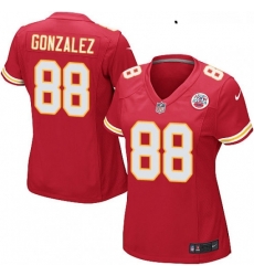 Womens Nike Kansas City Chiefs 88 Tony Gonzalez Game Red Team Color NFL Jersey