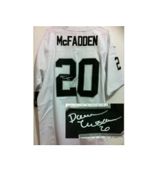 Nike Oakland Raiders 20 Darren McFadden White Elite Signed NFL Jersey