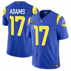 Men Los Angeles Rams  17 Davante Adams Royal 2026 F U S E  4 Star C Patch Vapor Limited Stitched Football Jersey