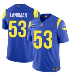 Men Los Angeles Rams 53 Nate Landman Royal 2026 F U S E 2 Star C Patch Vapor Limited Stitched Football Jersey Men Los Angeles Rams 53 Nate Landman Royal 2026 F U S E 2 Star C Patch Vapor Limited Stitched Football Jersey