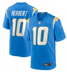 Men Nike Los Angeles Chargers 10 Justin Herbert Light Blue Vapor Limited Jersey