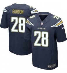 Men Nike Los Angeles Chargers 28 Melvin Gordon Elite Navy Blue Team Color NFL Jersey