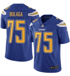 Nike Chargers 75 Bryan Bulaga Electric Blue Men Stitched NFL Limited Rush Jersey