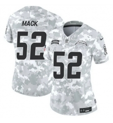 Women Los Angeles Chargers 52 Khalil Mack 2024 F U S E Arctic Camo Salute To Service Limited Stitched Football Jersey