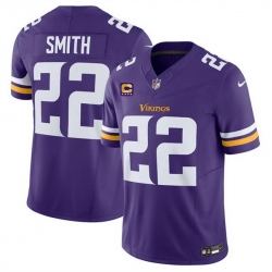 Men Minnesota Vikings 22 Harrison Smith Purple 2024 F U S E  With 4 Star C Patch Vapor Untouchable Limited Stitched Jersey