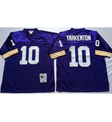 Vikings 10 Fran Tarkenton Purple Throwback Jersey