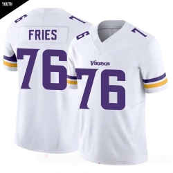 Youth  Minnesota Vikings 76 Will Fries White Limited Classic Vapor F U S E  Jersey