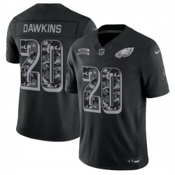 Men Philadelphia Eagles  20 Brian Dawkins Black F U S E  2026 Salute to Service Limited Stitched Football Jersey