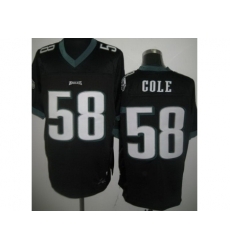 Nike Philadelphia Eagles 58 Trent Cole Black Elite NFL Jersey