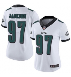 Eagles 97 Malik Jackson White Womens Stitched Football Vapor Untouchable Limited Jersey