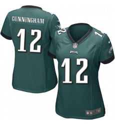 Womens Nike Philadelphia Eagles 12 Randall Cunningham Game Midnight Green Team Color NFL Jersey