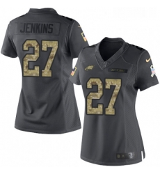 Womens Nike Philadelphia Eagles 27 Malcolm Jenkins Limited Black 2016 Salute to Service NFL Jersey