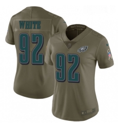 Womens Nike Philadelphia Eagles 92 Reggie White Limited Olive 2017 Salute to Service NFL Jersey