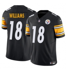 Men Pittsburgh Steelers 18 Mike Williams Black 2024 F U S E  Vapor Untouchable Limited Stitched Jersey