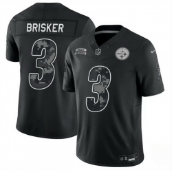 Men Pittsburgh Steelers 3 Jaquan Brisker Black F U S E 2026 Salute to Service Limited Stitched Football Jersey
