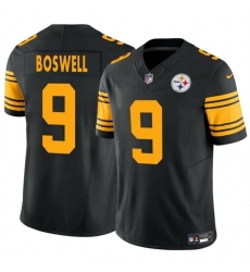 Men Pittsburgh Steelers 9 Chris Boswell Black 2024 F U S E  Color Rush Limited Stitched Jersey