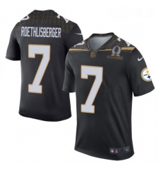 Mens Nike Pittsburgh Steelers 7 Ben Roethlisberger Elite Black Team Irvin 2016 Pro Bowl NFL Jersey