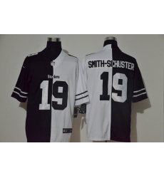 Nike Steelers 19 JuJu Smith Schuster Black And White Split Vapor Untouchable Limited Jersey