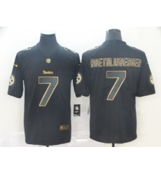 Nike Steelers 7 Ben Roethlisberger Black Gold Vapor Untouchable Limited Jersey