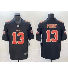 Men San Francisco 49ers 13 Brock Purdy Black Vapor Untouchable Limited Stitched Jersey