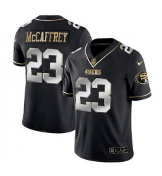 Men San Francisco 49ers 23 Christian McCaffrey Black Gold Stitched Jersey