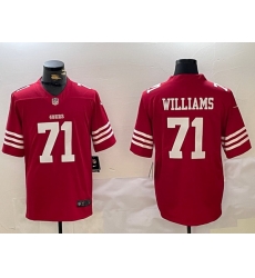 Men San Francisco 49ers 71 Trent Williams Red Vapor Untouchable Limited Stitched Football Jersey