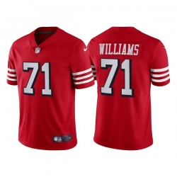 Men San Francisco 49ers 71 Trent Williams Red Vapor Untouchable Limited Stitched Football Jersey