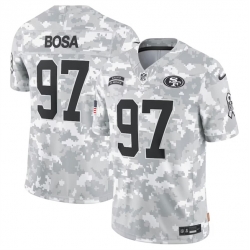 Men San Francisco 49ers 97 Nick Bosa 2024 Arctic Camo Salute To Service Limited Stitched Football Jersey