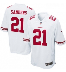 Mens Nike San Francisco 49ers 21 Deion Sanders Game White NFL Jersey