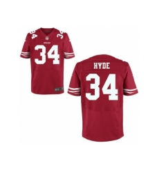 Nike San Francisco 49ers 34 Carlos Hyde Red Elite NFL Jersey