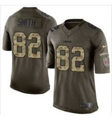 Nike San Francisco 49ers #82 Torrey Smith Green Men 27s Stitched NFL Limited Salute to Service Jersey