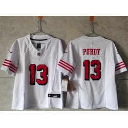 Women San Francisco 49ers 13 Brock Purdy New White F U S E Vapor Untouchable Stitched Jersey 