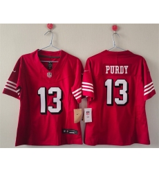 Women San Francisco 49ers 13 Brock Purdy Red F U S E Vapor Untouchable Stitched Jersey Women San Francisco 49ers 13 Brock Purdy Red F U S E Vapor Untouchable Stitched Jersey