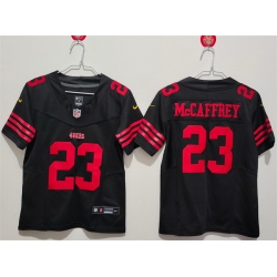 Women San Francisco 49ers 23 Christian McCaffrey Black F U S E Vapor Untouchable Stitched Jersey 