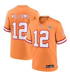 Men Tampa Bay Buccaneers 12  Williams Orange Limited Stitched Jersey