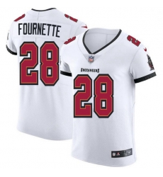 Men Tampa Bay Buccaneers 28 Leonard Fournette Men Nike White Vapor Elite Jersey