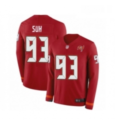 Mens Tampa Bay Buccaneers 93 Ndamukong Suh Limited Red Therma Long Sleeve Football Jersey