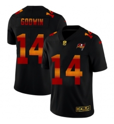 Tampa Bay Buccaneers 14 Chris Godwin Men Black Nike Red Orange Stripe Vapor Limited NFL Jersey