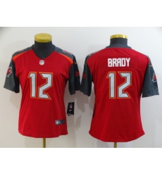 Women Buccaneers 12 Tom Brady Red Women Vapor Untouchable Limited Jersey