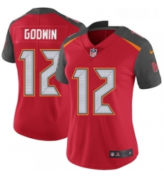 Womens Nike Tampa Bay Buccaneers 12 Chris Godwin Red Team Color Vapor Untouchable Limited Player NFL Jersey