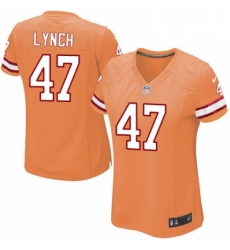 Womens Nike Tampa Bay Buccaneers 47 John Lynch Elite Orange Glaze Alternate NFL Jersey