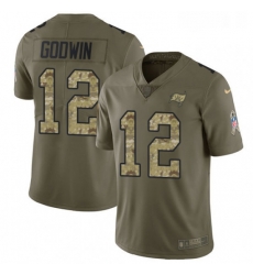 Youth Nike Tampa Bay Buccaneers 12 Chris Godwin Limited OliveCamo 2017 Salute to Service NFL Jersey