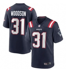 Men New England Patriots 31 Craig Woodson Navy F U S E 2025 AFC East Championship Patch Vapor Limited Stitched Football Jersey