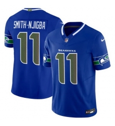 Men Seattle Seahawks  11 Jaxon Smith Njigba Royal 2025 F U S E   Rivalries  Vapor Untouchable Limited Stitched Football Jersey