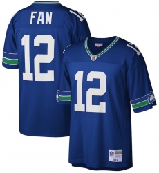 Men Seattle Seahawks 12 Fan Royal Mitchell  26 Ness Stitched Football Jersey